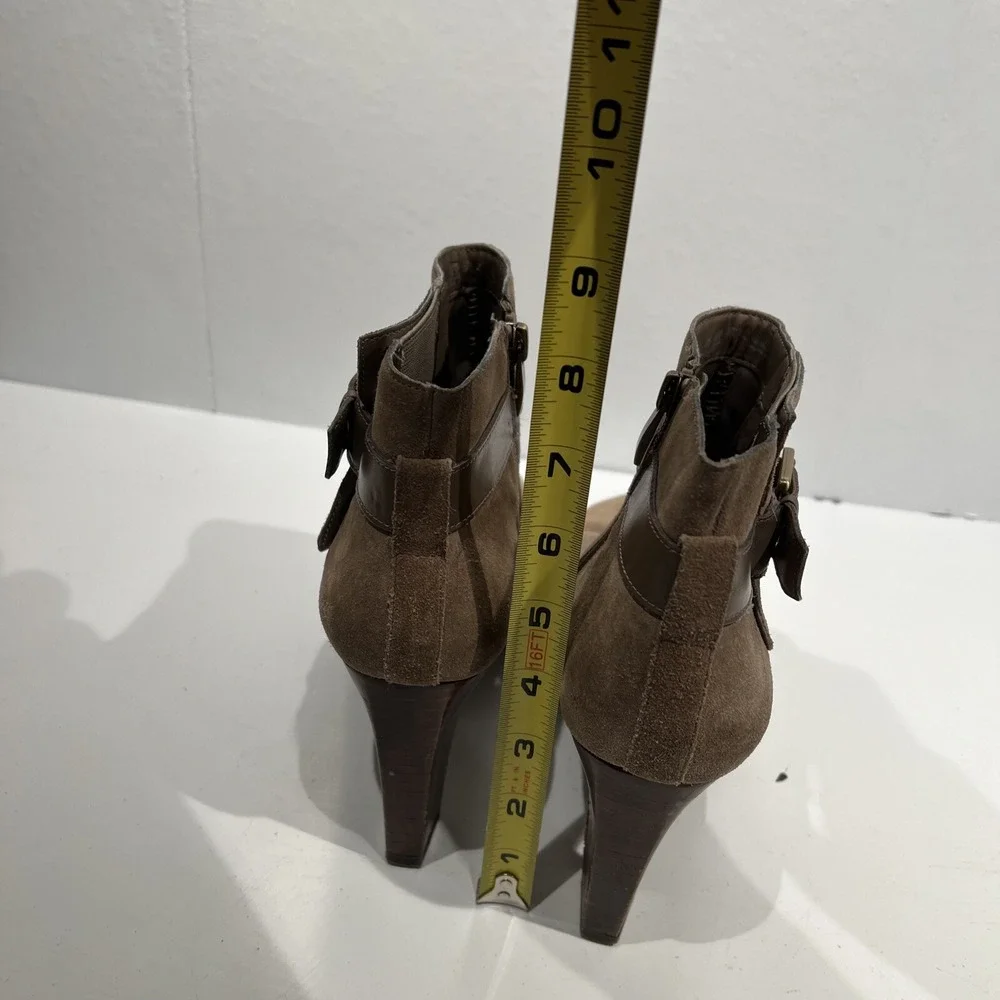 Franco‎ Sarto Suede Boots with Ankle Buckle Detail - Idrina Desert Brown 9.5